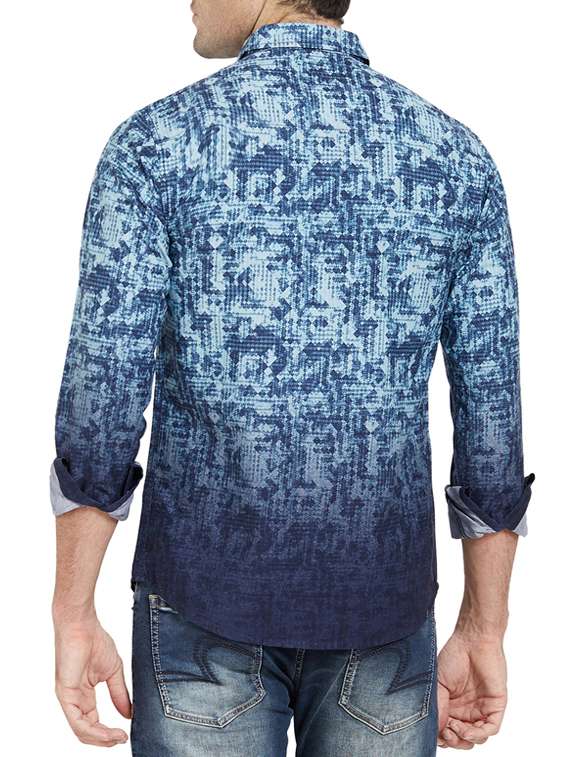 blue cotton casual shirt - 14181557 -  Standard Image - 2