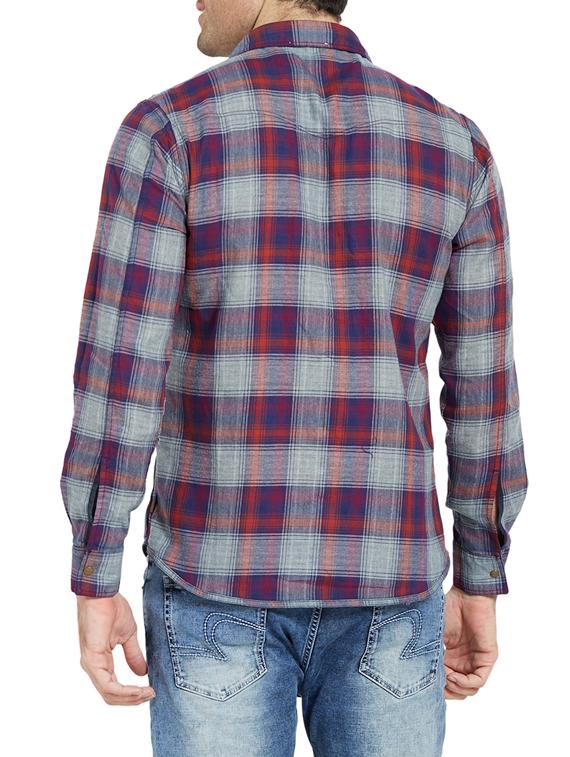 red cotton casual shirt - 14181598 - Standard Image - 2