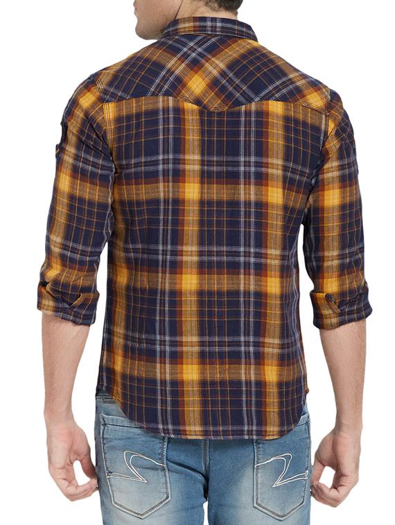 yellow cotton casual shirt - 14181600 - Standard Image - 2