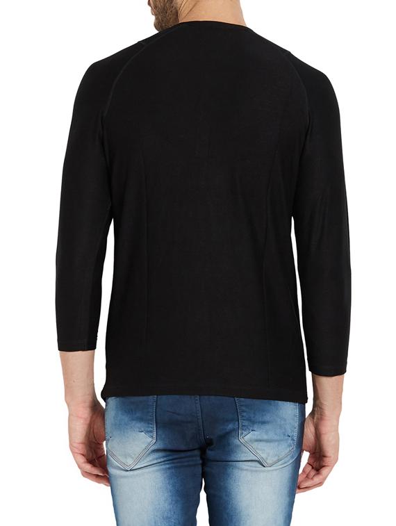 black cotton t-shirt - 14181663 - Standard Image - 2