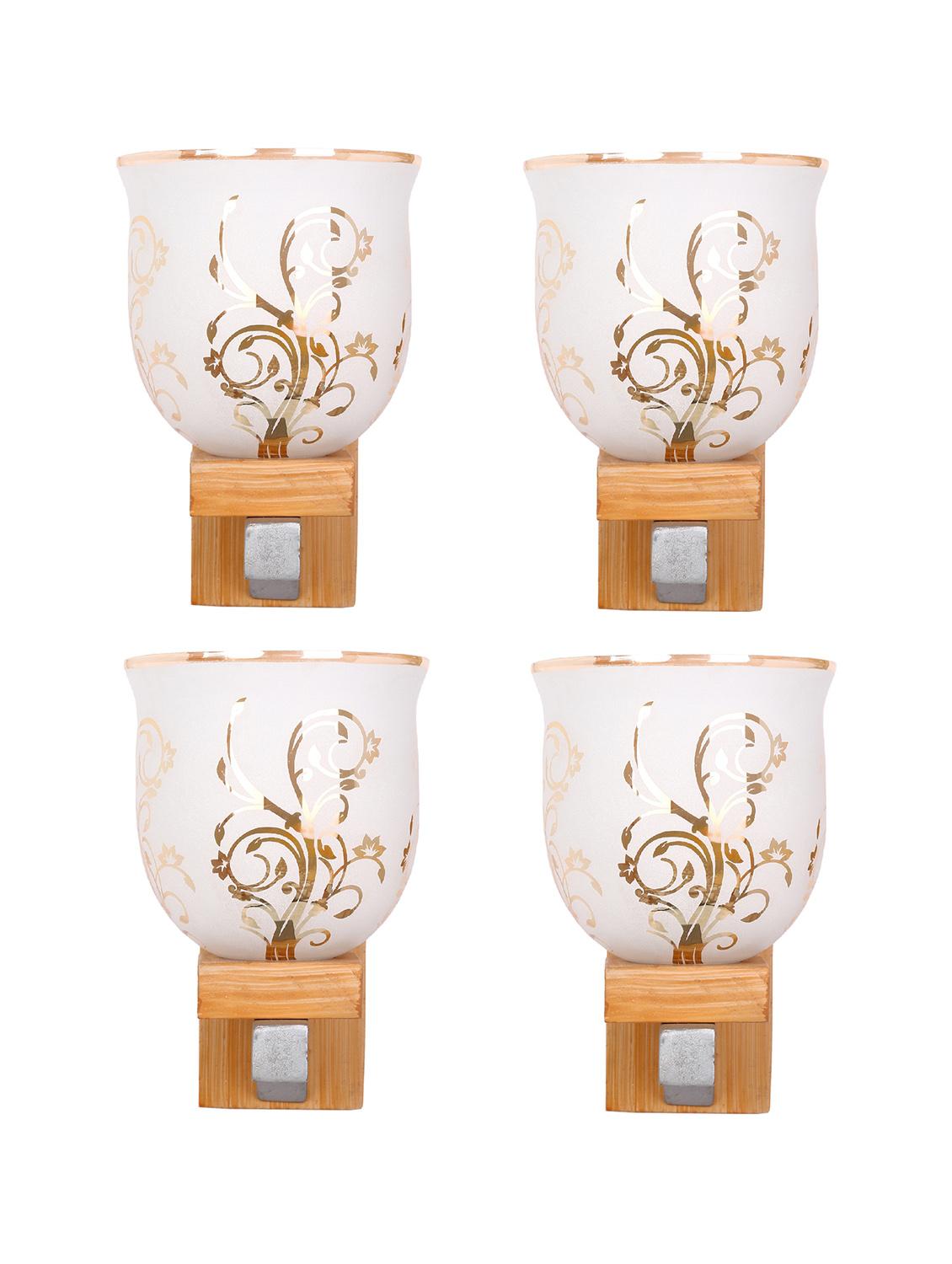 somil vintage glass wall lamp (hand decorative with golden design) set of 4 a35 - 14184942 - Standard Image - 2