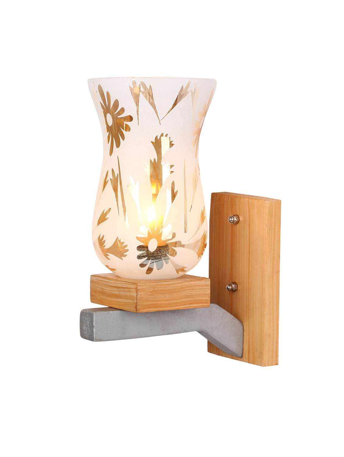 somil vintage glass wall lamp (hand decorative with golden design) set of 4 a37 - 14184944 -  Standard Image - 2