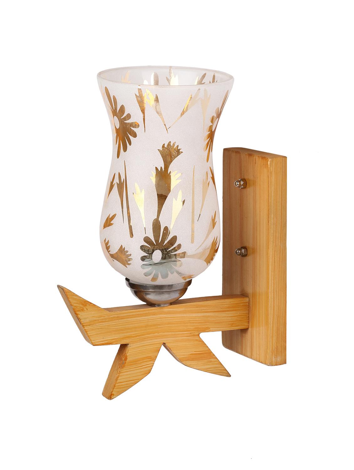 somil vintage glass wall lamp (hand decorative with golden design) set of 4 a42 - 14184949 - Standard Image - 2