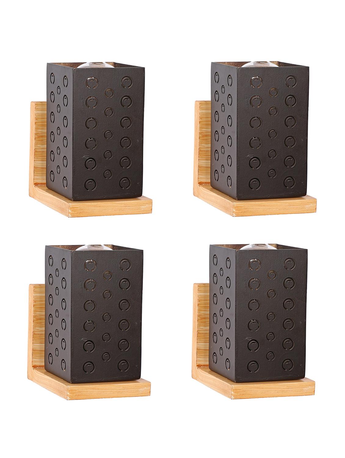 somil designer wooden wall lamp (set of 4)- aa51 - 14184976 - Standard Image - 2