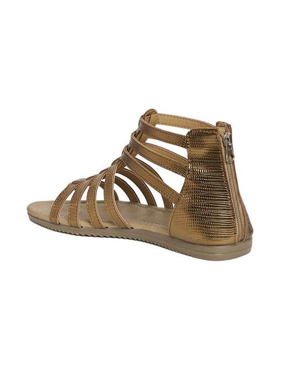 copper faux leather gladiators sandals - 14189365 -  Standard Image - 2