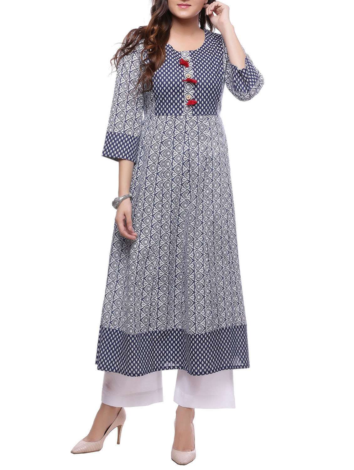 indigo cotton kurta
