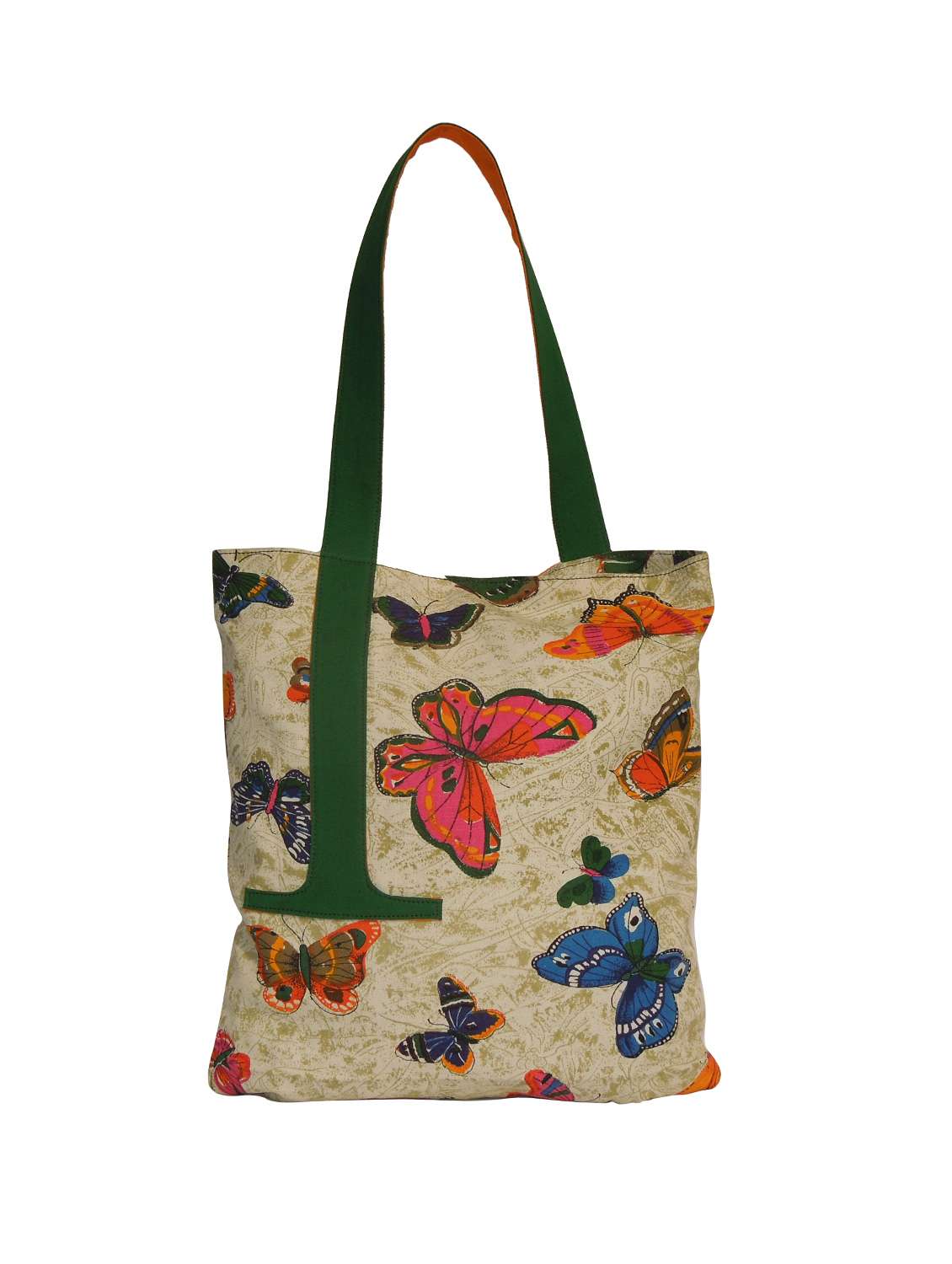 multi colored  canvas printed tote
