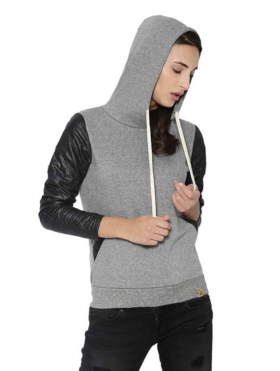 women's color block sweatshirt