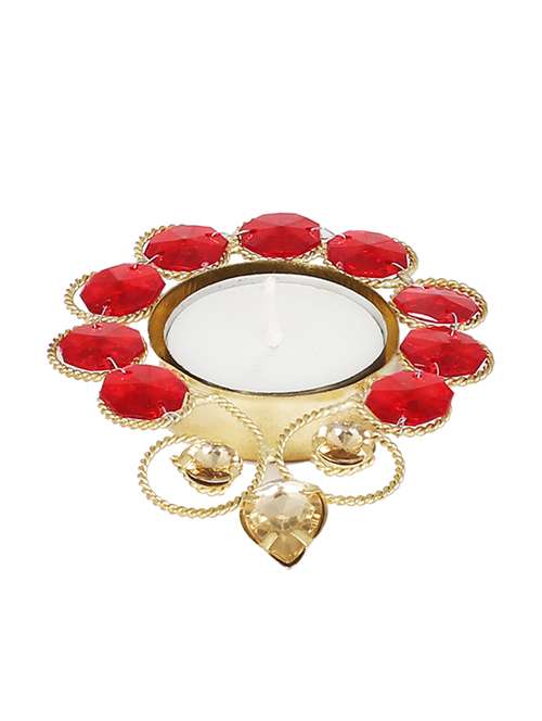 red stone tea light candle holder - 14215307 -  Standard Image - 0