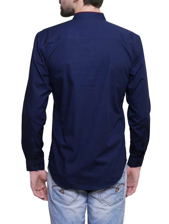 blue cotton short kurta - 14218729 -  Standard Image - 2