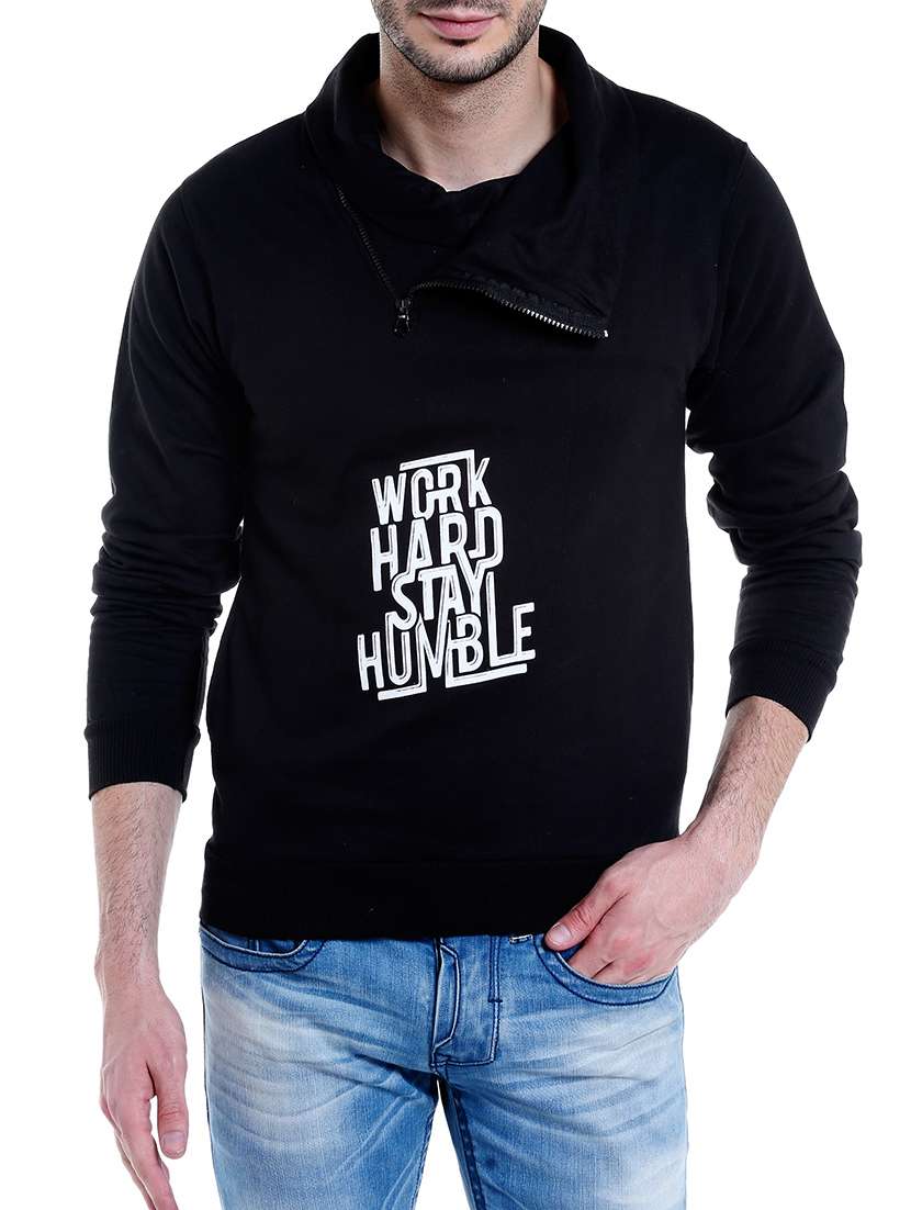 black typographic print sweatshirt