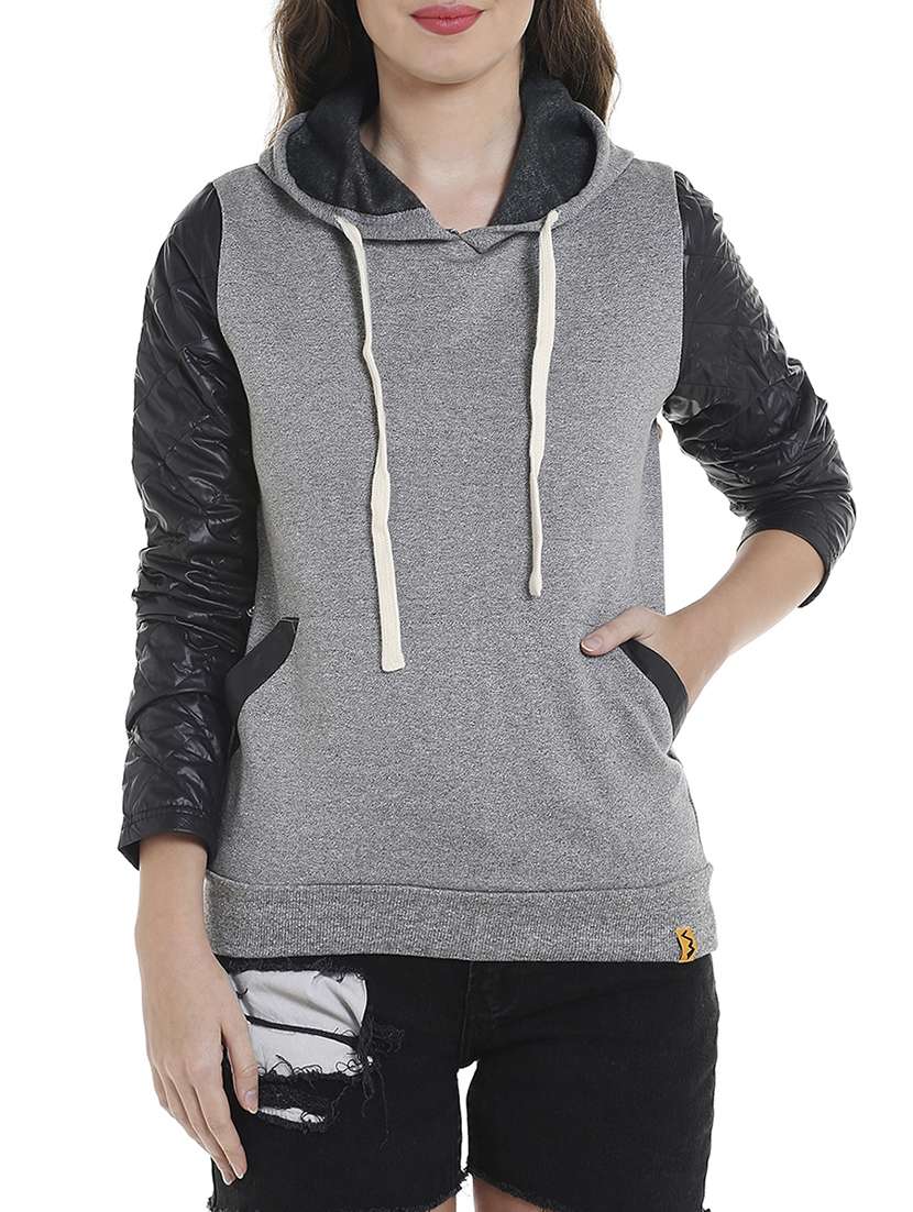 women's color block sweatshirt