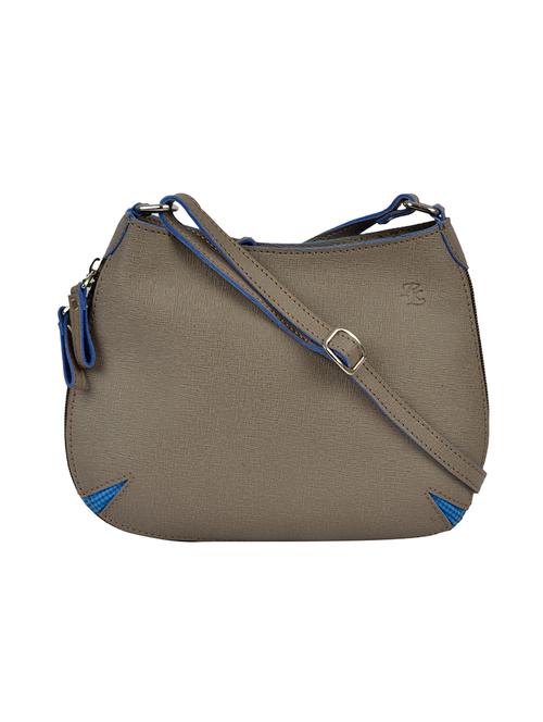 grey solid regular sling bag - 14225117 -  Standard Image - 0