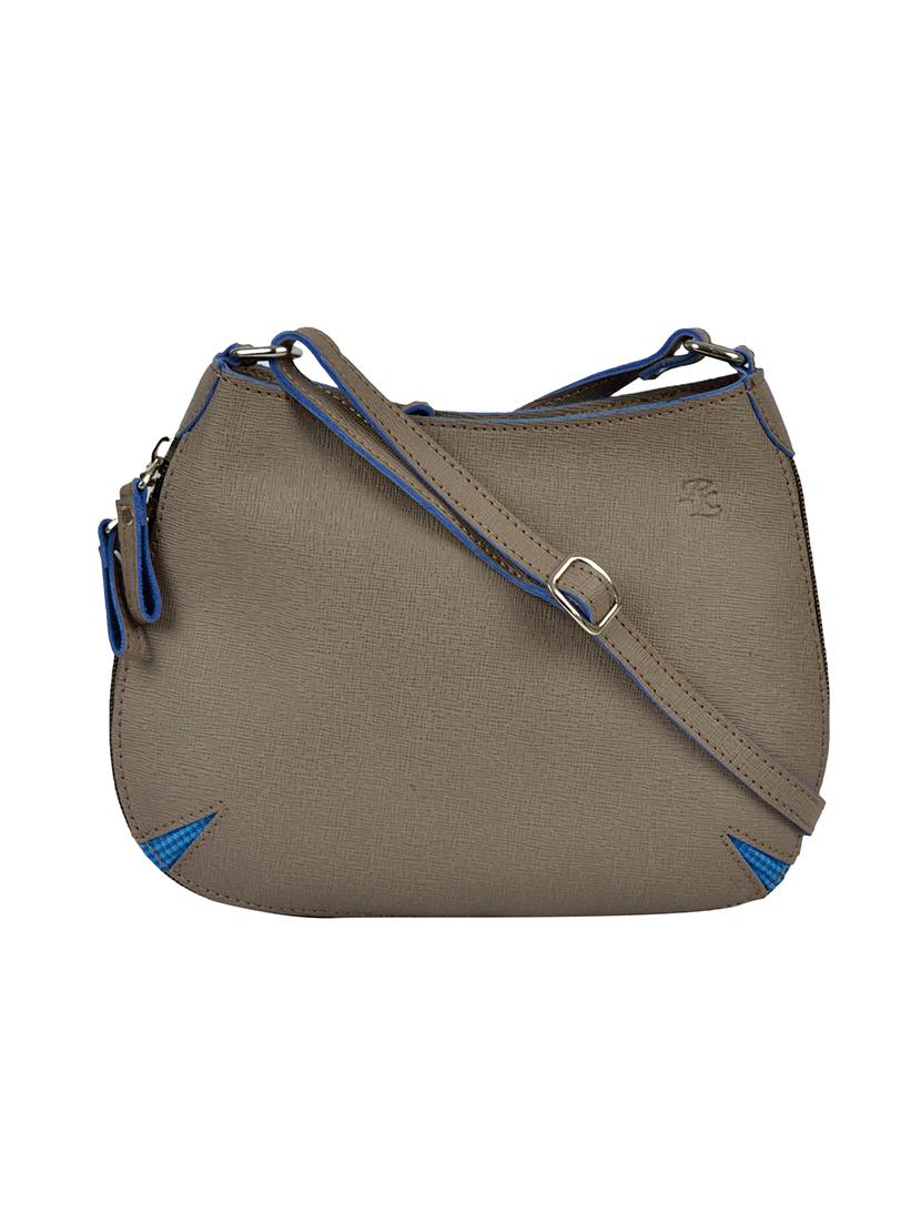 grey solid regular sling bag - 14225117 -  Zoom Image - 0