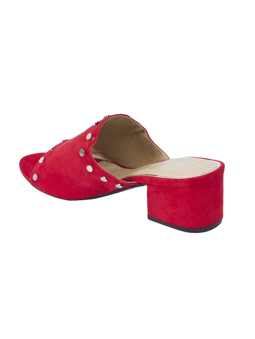 red faux leather mules sandals - 14227335 - Standard Image - 2