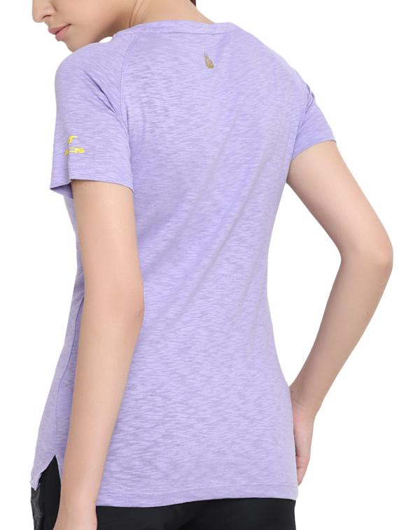 purple cotton casual tee - 14235006 - Standard Image - 2