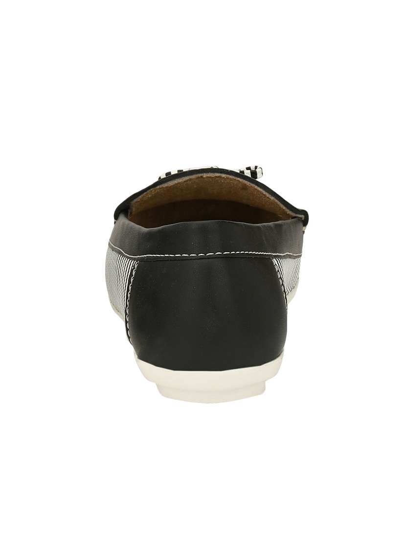 black leatherette slip on loafers - 14236027 -  Standard Image - 2