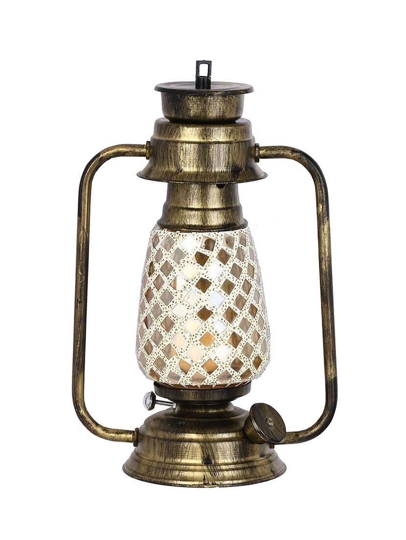 somil antique wall mount lantern lamp with glass hand decorated - 14236178 -  Standard Image - 2