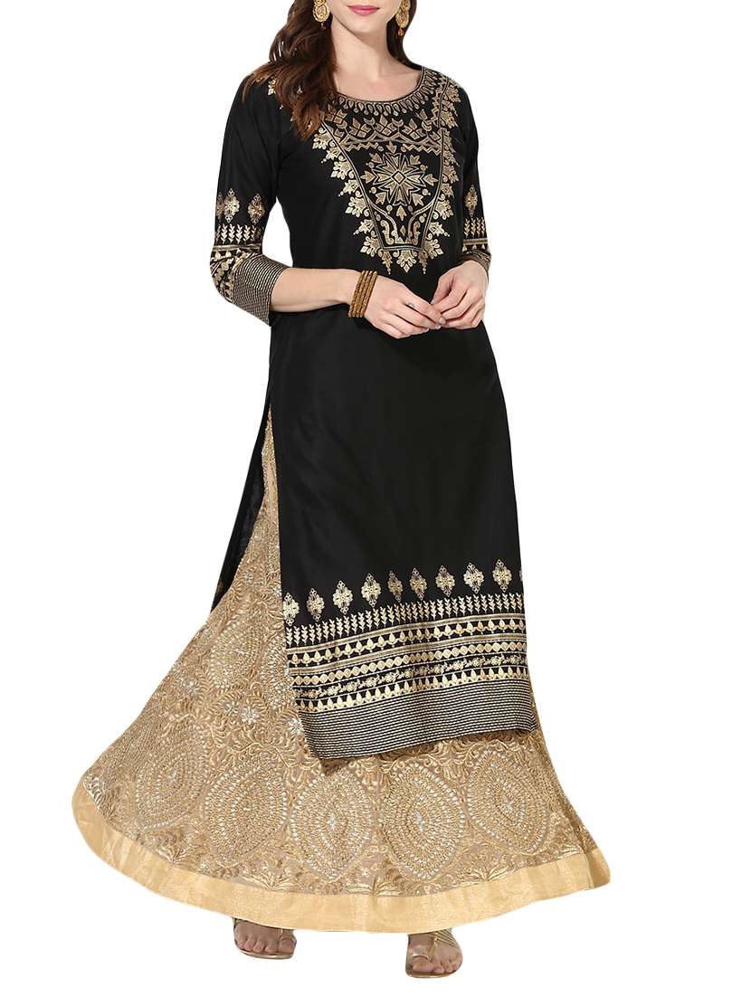 foil print straight kurta