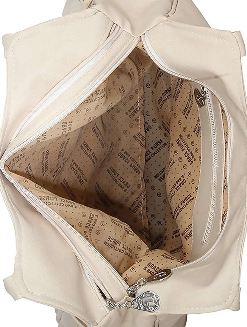 beige leatherette  regular handbag - 14236430 -  Standard Image - 2