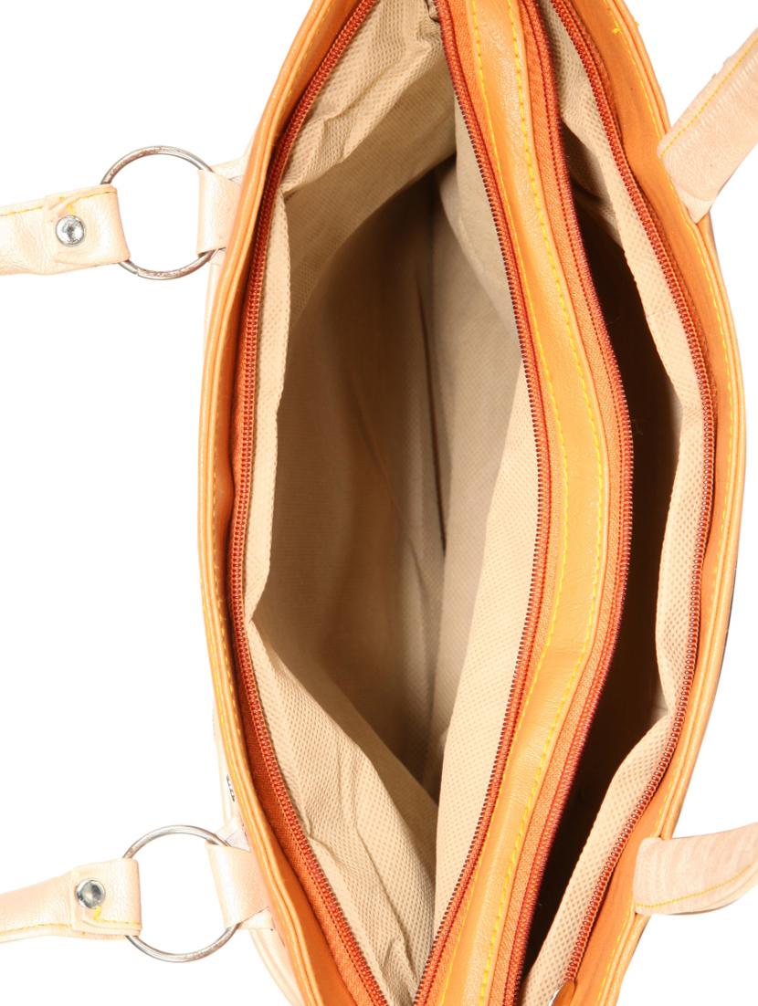 tan leatherette regular handbag - 14236435 - Standard Image - 2