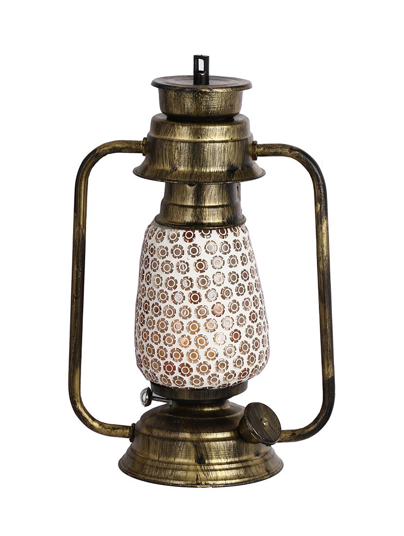 somil antique wall mount lantern lamp with glass hand decorated set of 4 - 14236541 - Standard Image - 2