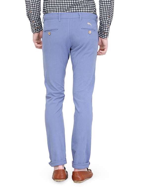 light blue cotton chinos - 14238707 - Standard Image - 2