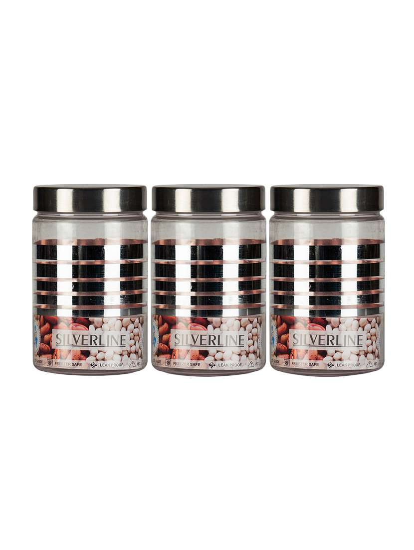  silver line container (set of 3)