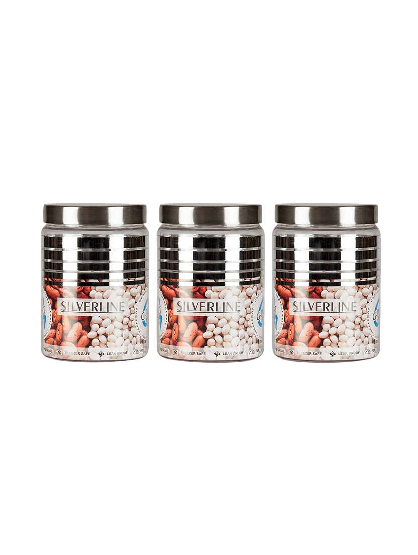  silver line container (set of 3)