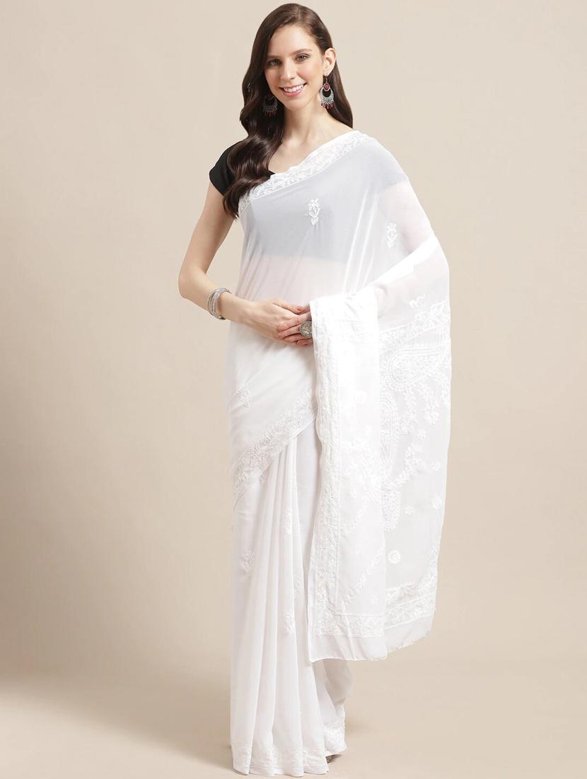 women's embroidered saree with blouse - 14240342 -  Zoom Image - 0