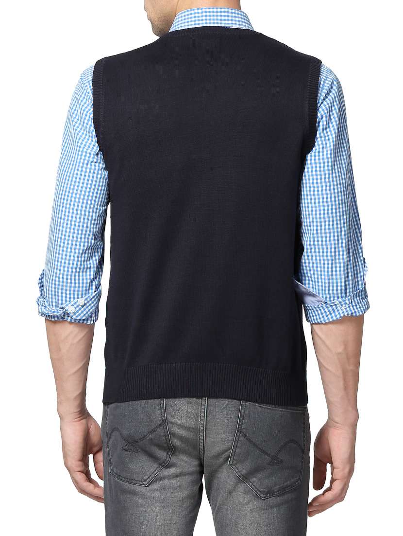 navy blue cotton sweater - 14240375 - Standard Image - 2