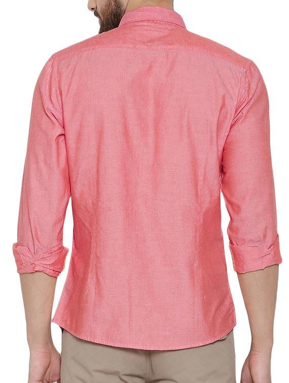 red cotton casual shirt - 14246637 - Standard Image - 2