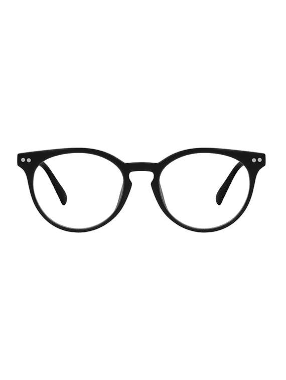 zyaden black  round unisex eyewear frame 415