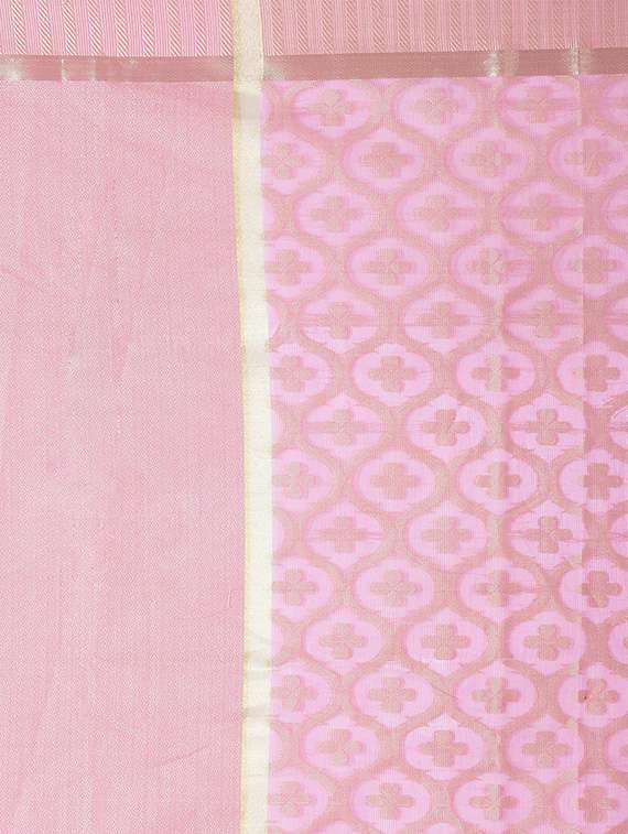 pink woven saree with blouse - 14255836 -  Standard Image - 2