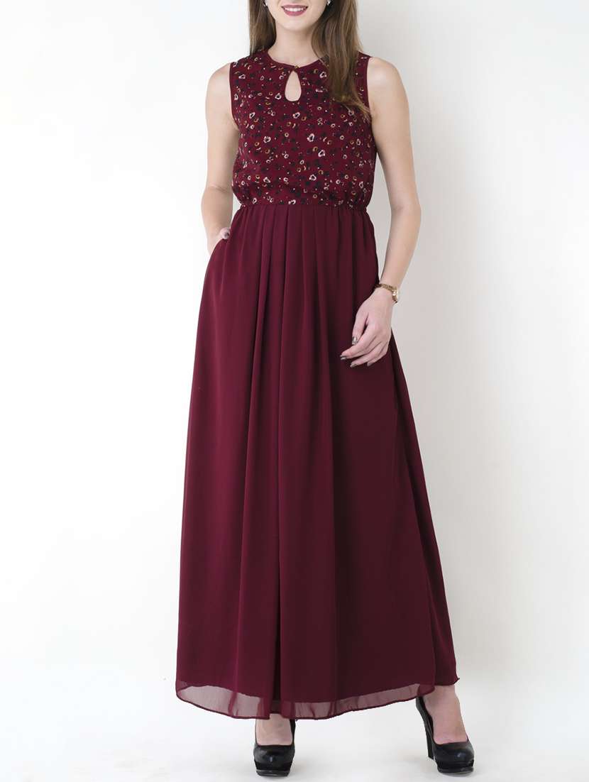 women's fit & flare maxi dress