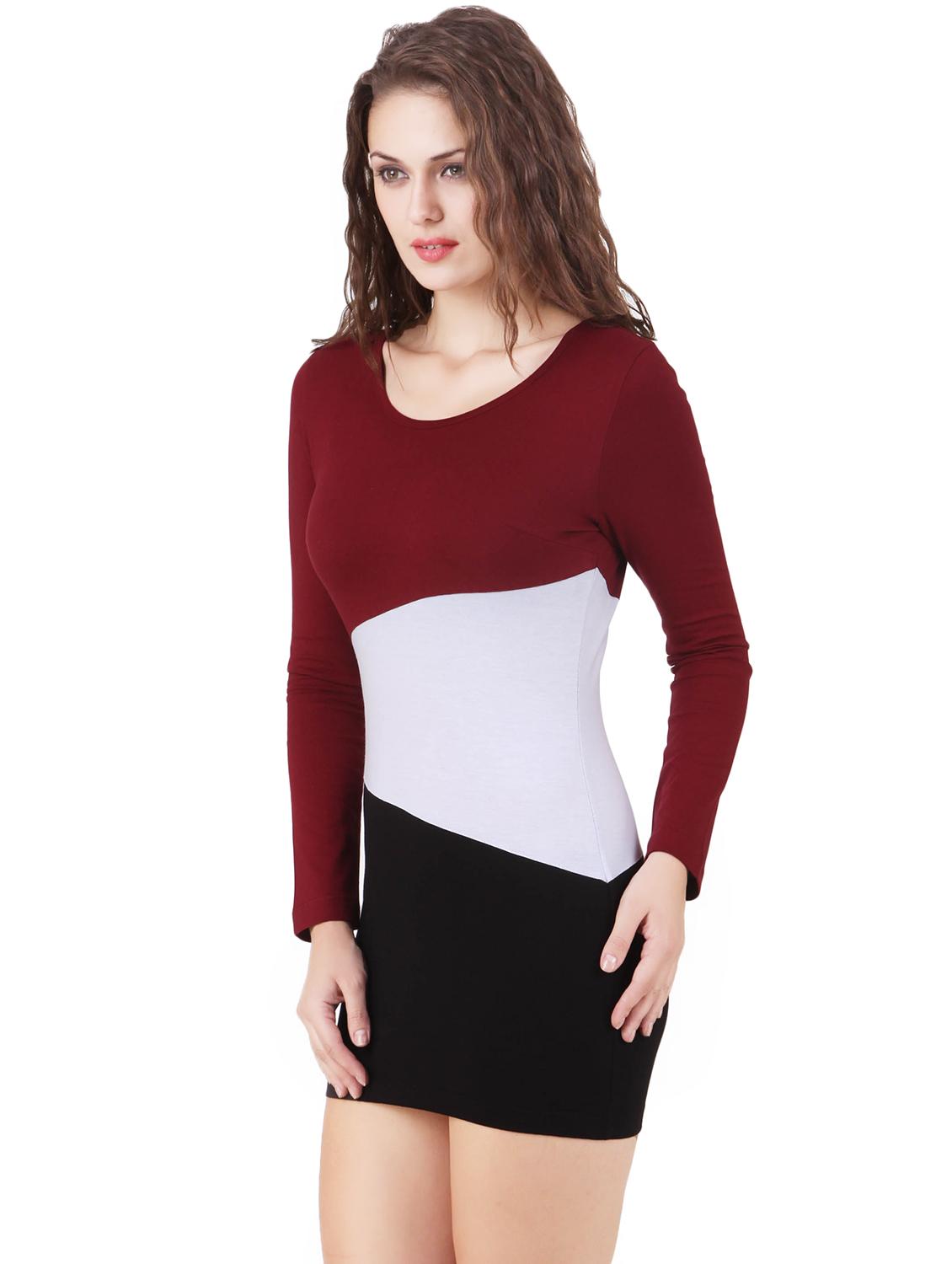multi colored jersey bodycon dress - 14265219 - Standard Image - 2