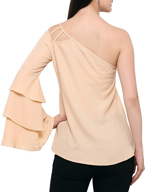 women's straight single shoulder top - 14265769 - Standard Image - 2
