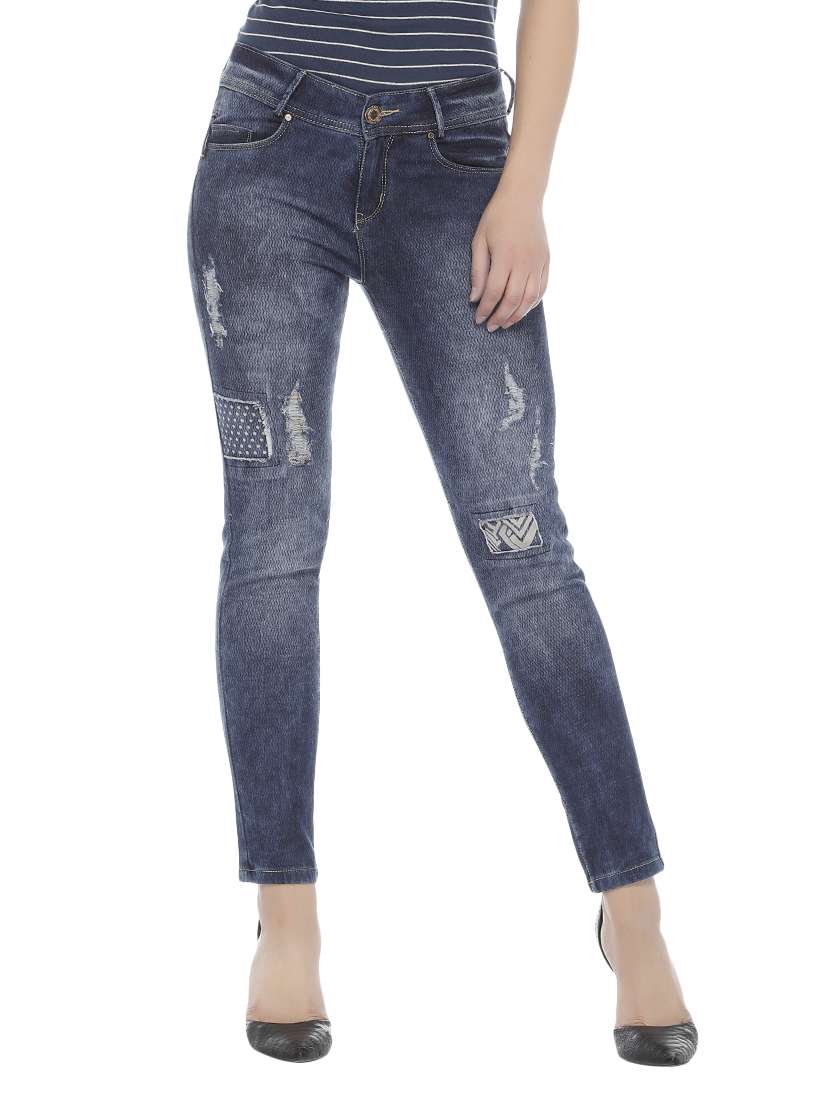 blue denim casual jean