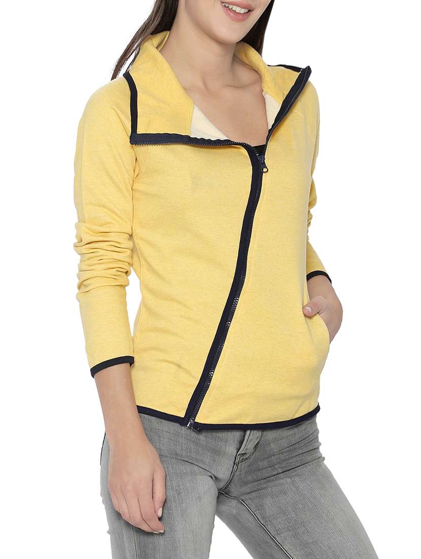 Solid Yellow Cotton Jacket