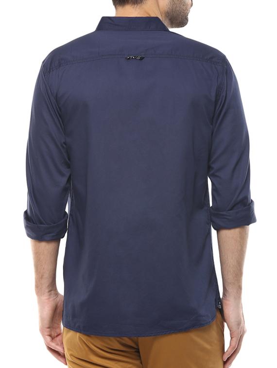 blue cotton casual shirt - 14321486 - Standard Image - 2