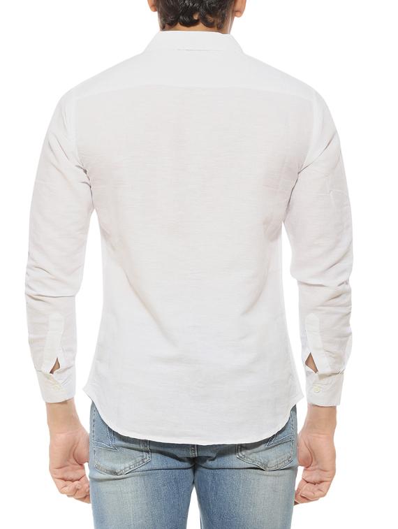 white cotton casual shirt - 14321487 - Standard Image - 2