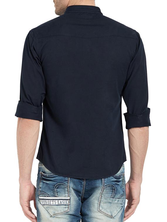 blue cotton casual shirt - 14321533 - Standard Image - 2