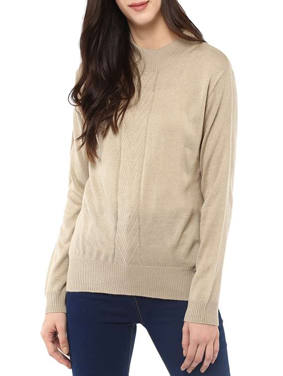 beige woollen pullover