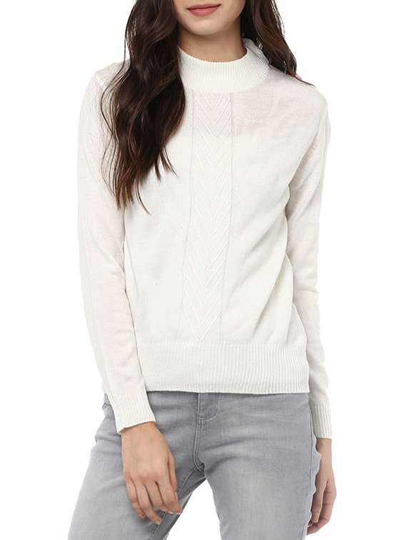 white woollen pullover