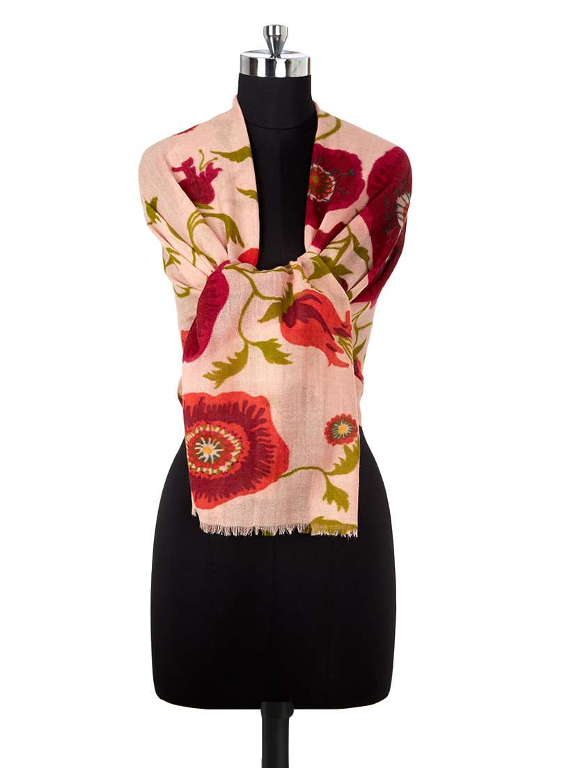 orange woollen stole