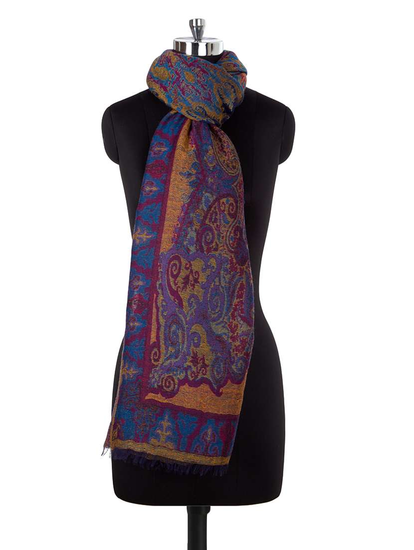 multicolored woollen stole