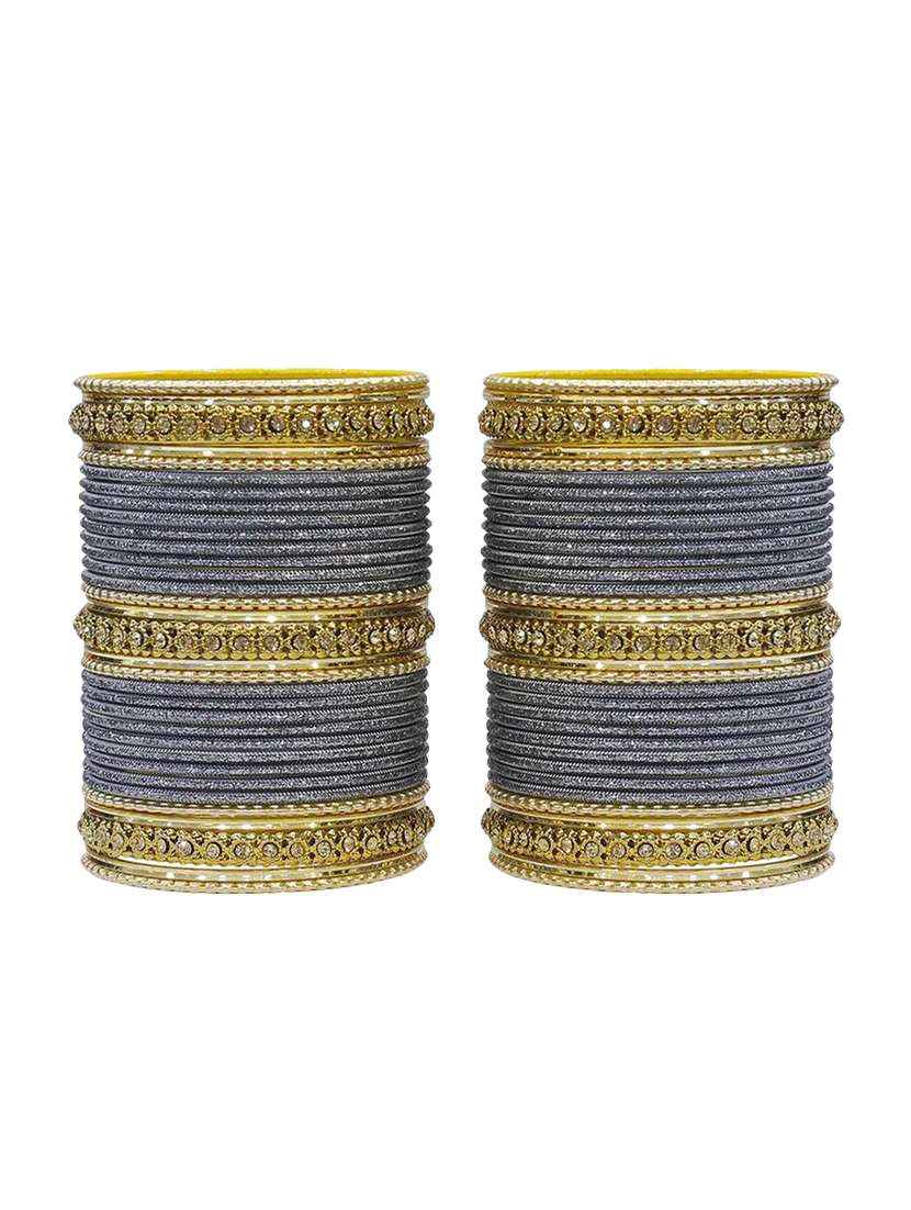 grey  gold tone  bangles