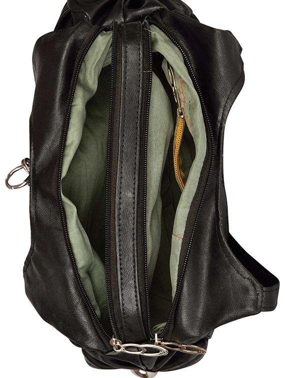 black leatherette handbag - 14326443 - Standard Image - 2
