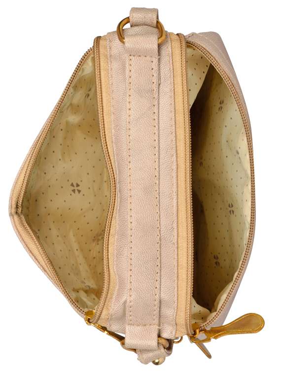 beige leatherette regular sling bag - 14326464 - Standard Image - 2