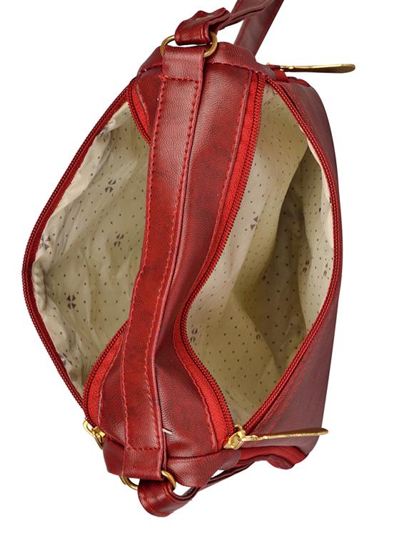 red leatherette regular sling bag - 14326469 - Standard Image - 2